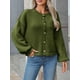 thumbnail image 4 of Jersey tipo cárdigan Saodimallsu de punto grueso de gran tamaño para mujer, 4 of 5