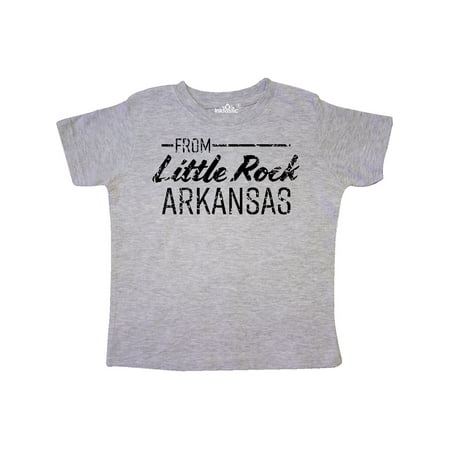 

Inktastic From Little Rock Arkansas in Black Distressed Text Gift Toddler Boy or Toddler Girl T-Shirt