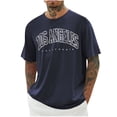 thumbnail image 1 of DPTALR Men Print Round Neck Casual Short Sleeve Round-Neck Blouses Shirts, 1 of 4