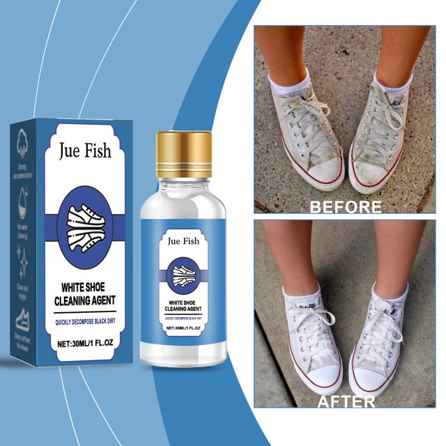 Limpiador de zapatos líquido con burbujas de oxígeno, limpiador de zapatos, limpiador de zapatos de malla blanca, 30ml