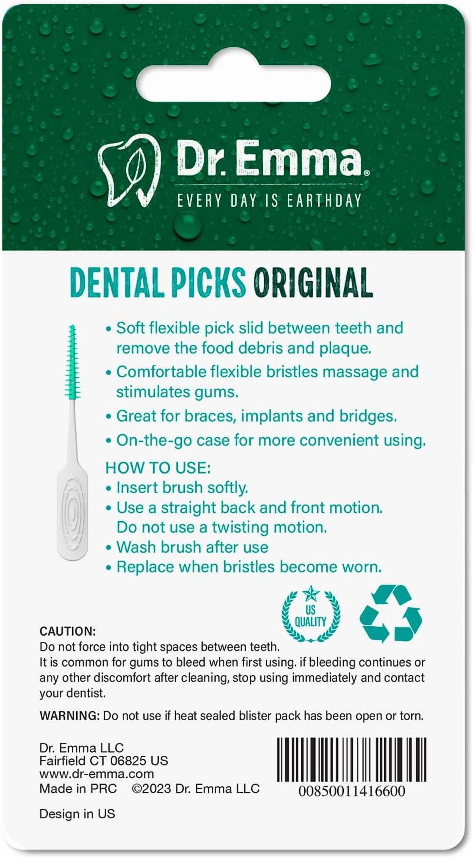 Original Dental Picks Mint Soft Rubberized Tooth Easy to Use Brush 100Ct/Pack, 2 Packs (200Ct)