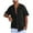 Black, variant on Miqool Mens and Big Mens Short Sleeve Dress Shirts Summer Casual Button Down Shirts Solid Formal Shirt Vacation Beach Shirts