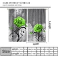 thumbnail image 2 of Green Rose Curtains, Fluorescent Green Raindrops Glass Butterfly Art Rose Flower Plant Blackout Windows Treatments, Thermal Insulated Drapes For Girls Women Bedroom Living Room Bathroom 84x84in, 2 of 6