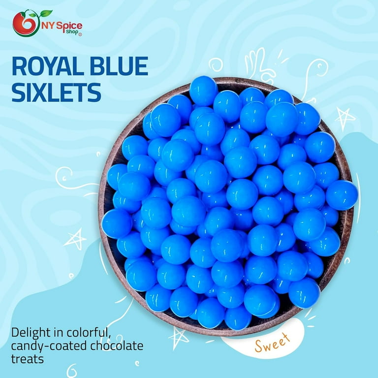 NY Spice Shop Royal Blue Sixlets - 1 Pound - Sixlets Candy