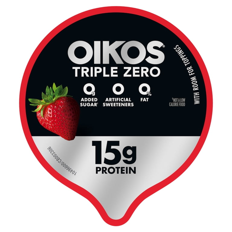 Oikos Triple Zero 15g Protein, 0g Added Sugar, Fat Free Strawberry