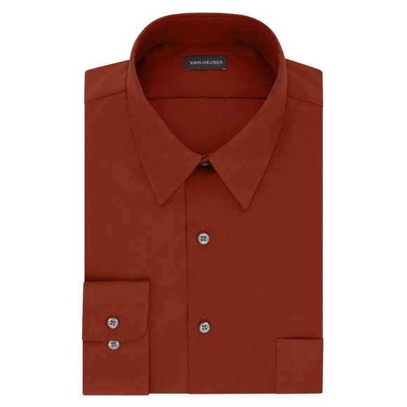 Van Heusen Men's Dress Shirt Fitted Poplin Solid