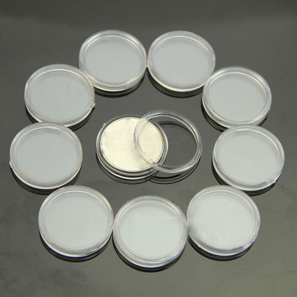 Coin Collection box Xgz 100pcs 30/ mm moneta rotonda di plastica trasparente Storage box collezione di monete del display custodia organizer Container