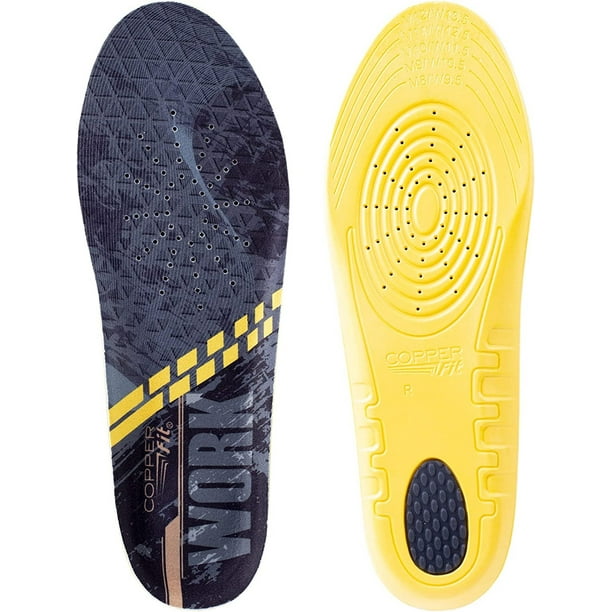 Copper Fit Work Gear Comfort Foam Insoles, Dual Layer Foam Cushioning