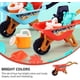 thumbnail image 4 of Carretilla para niños, juego de jardinería y playa, juego de arena para niños para actividades al aire libre con accesorios que incluyen un cubo, 4 of 5