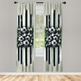 thumbnail image 3 of Ambesonne Soccer Curtains 2 Panel Set, Ball Huddle Grunge Stripes, Pair of - 28" x 95", Dark Grey Green Off White, 3 of 4