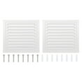 thumbnail image 1 of Cubiertas de ventilación de piso rectangulares de aleación Uxcell para ventilaciones de soffit de ático, ventilaciones de puerta de garaje 10x10, 1 of 6