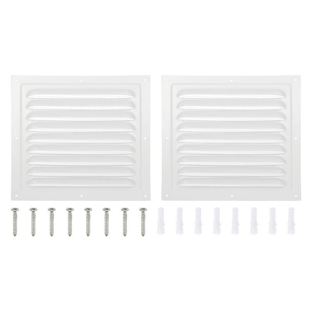 Cubiertas de ventilación de piso rectangulares de aleación Uxcell para ventilaciones de soffit de ático, ventilaciones de puerta de garaje 10x10