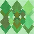 thumbnail image 1 of Ahgly Company Machine Washable Indoor Square Transitional Dark Lime Green Area Rugs, 6' Square, 1 of 7