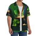 thumbnail image 4 of Easygdp St. Patrick's Day4 Men's Casual Short-sleeved Shirt with Pocket and Button Suitable for Beach Vacation Leisure - 4X-Large, 4 of 7