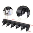 thumbnail image 2 of Wall Mount Broom Holder - Organizer Stainless Steel for Mop Dustpan Closet Tool Storage Utility Rack Kitchen Cabinet Door Hanger Black, 2 of 6
