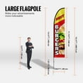 thumbnail image 3 of VEVOR Burger Restaurant Advertising Feather Flag with Pole Kit, Advertising Flags for Business Outside, Includes 1 Banner Flag, 1 Pole, 1 Ground Stake, Swooper Flag for Businesses 16.3 FT, 3 of 9