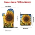 thumbnail image 2 of Sikiie Sky Golden Sunflower Field Oven Mitts and Pot Holders, Silicone Oven Gloves, Heat Resistant Oven Mitts 4Pcs Set, 2 of 6