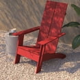 thumbnail image 3 of BizChair Modern Commercial 2-Slat Back Adirondack Chair - Red Commercial All-Weather Poly Resin Lounge Chair, 3 of 12