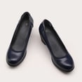 thumbnail image 2 of Pennysue Women's Low Chunky Heel Pumps Navy Closed Toe Shoes 11M, 2 of 7