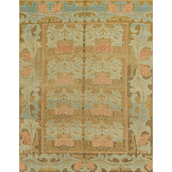 Ahgly Company Indoor Rectangle Abstract Cinnamon Brown Abstract Area Rugs, 8' x 12'