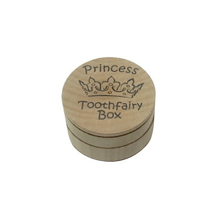 Fairy Money Box - Princess Crown Wood Tooth Fairy Box Lost Teeth Money Holder/Keepsake Toothbox