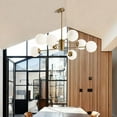 thumbnail image 5 of KCO Lighting 8-Light Glass Sputnik Chandelier Modern Gold Chandeliers, 5 of 7