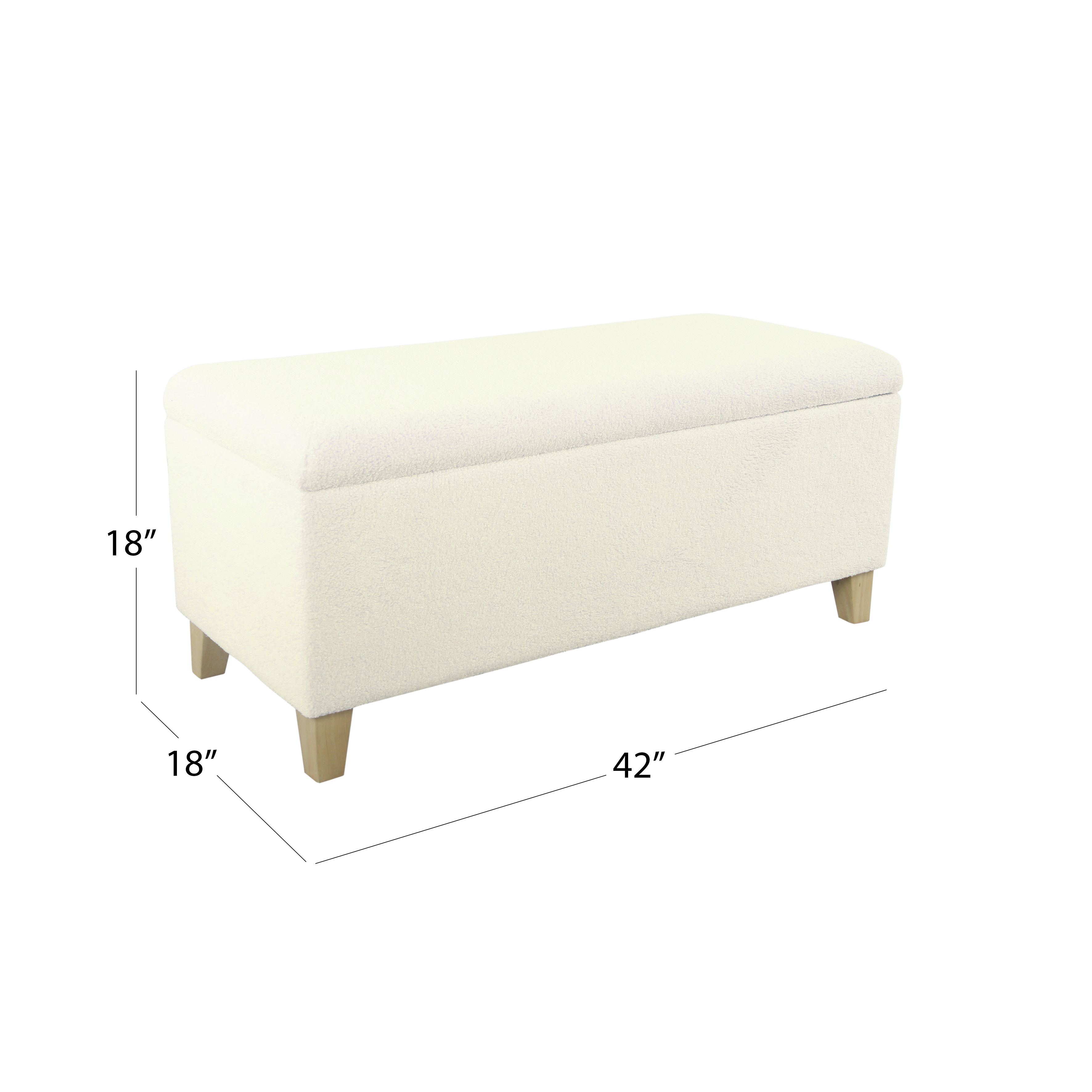 Rustic Farmhouse Entryway Storage Bench, Cream