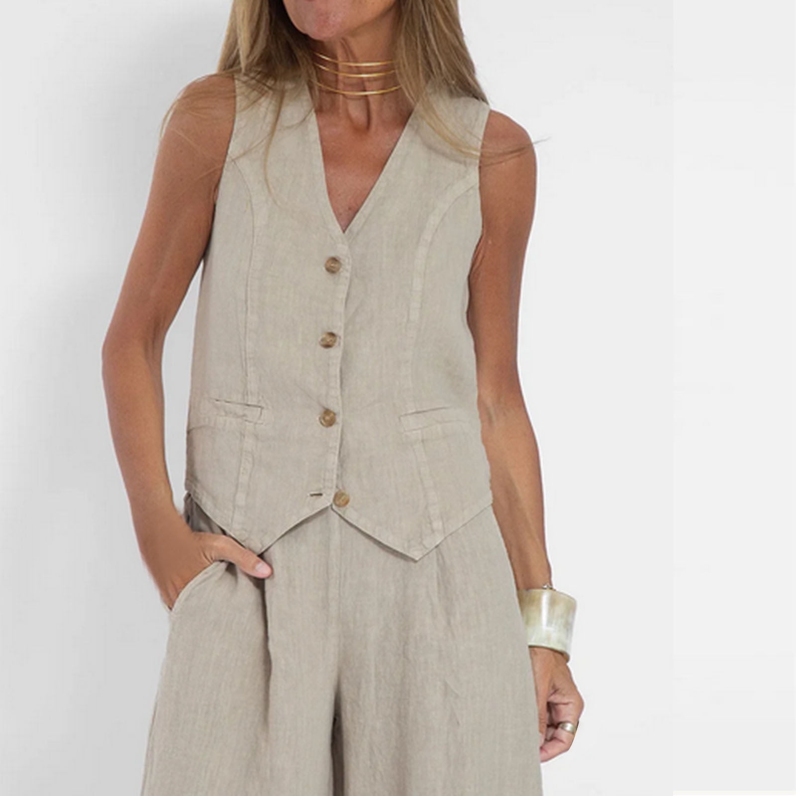 トップス Vandmary Rejina vest set beige andmary Rejina vest set