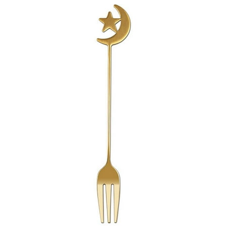 

Fovolat Ramadan Stainless Steel Spoon Forks - Eid Mubarak Decorative Spoons Fork with Star Moon Pendant - Islam Muslim Tableware Holiday Home Party Decoration