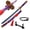 Purple Yama Enma, variant on Elervino 31 inches Wooden Sword Set, Shusui Wado Ichimonji Kitetsu