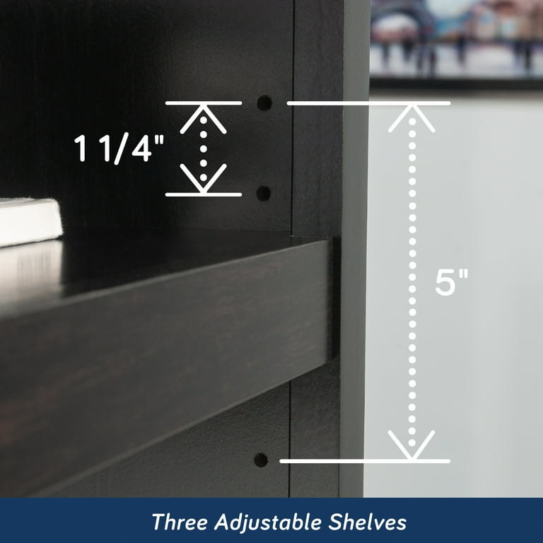 Sauder Select Furniture - 5-Shelf Bookcase with Adjustable Shelves