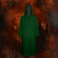 thumbnail image 3 of Hvyesh Unisex Medieval Hooded Robe Halloween Cosplay Costume Renaissance Long Hooded Cloak Gothic Holiday Long Dress Pullover Robe, 3 of 7
