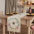 thumbnail image 2 of Table Runners 70 Inches Long Dress Scarves, Spring Daisy Farmhouse Coffee/Dining/Kitchen Table Decor, Holiday Table Runner, Pink Flowers Wreath Leaves Farmhouse Vintage 13x70 Inch, 2 of 9