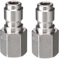 thumbnail image 1 of Pressure Washer Coupler, Quick Connect Plug, 1/4" Female NPT Fitting, 5000 PSI, 2 Pack, 1 of 2