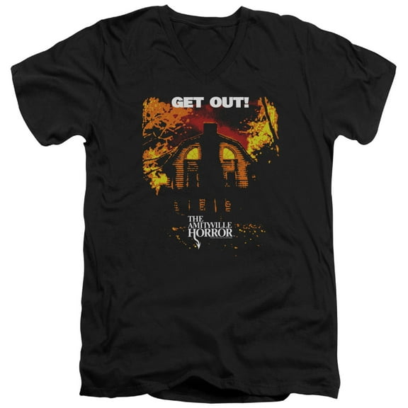 Amityville Horror - Get Out - Slim Fit V Neck Shirt - XX-Large