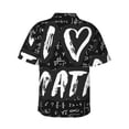 thumbnail image 3 of Balery I love Math Print Men's Hawaiian Shirts Short Sleeve Beach Shirt Relaxed Fit Vacation Button Down Shirts-3X-Large, 3 of 9