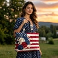 thumbnail image 6 of 4th of July Quilted Tote Bag Women Vintage Book Floral Handbag Unique Large Shoulder Bag Cotton Boho Shopping Bag, 6 of 9