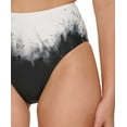 thumbnail image 2 of Calvin Klein Women's Printed High Waist Bikini Bottoms Swimsuit Black Size Medium, 2 of 3