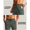 thumbnail image 4 of Pantalones deportivos Pudolla Tall para hombre, largos, con bolsillos con cremallera, color verde salvia, 4 of 7