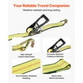 thumbnail image 6 of KFFKFF Wheel Chock Tie-Down Kit, Deck-Mounted Trailer Strap System, Vehicle Tie-Down Kit with J-Hook, 10009 lbs Break Strength & 3333 lbs Working Load Capacity for Motorcycles, SUVs, Trailers, 6 of 9
