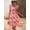 A02159-Orange, variant on CALAFEBILA Summer Dresses for Teens Short Sleeve V-neck Floral Knee Length Sun Dress Wrap Elastic Waist Long Womens Dresses