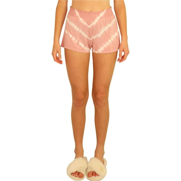 P.J. Salvage Womens TieDye Pajama Shorts, Pink, Medium