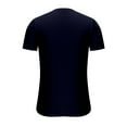 thumbnail image 4 of AHTJRT Men's Notched V-Neck Ribbed Knit Tee Casual Short Sleeve Summer Basic Top Navy L, 4 of 6