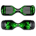 thumbnail image 2 of Hover Board Skin for Self-Balancing Sticker Decals Electric Scooter Smart Balancing Scooters Vinyl Cover-Green Fire, Compatible with Swagtron T1, 2 of 6