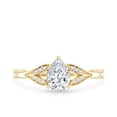 thumbnail image 4 of Rosec Jewels Certified Lab Grown Diamond 5x7mm Pear Engagement Ring - EF-VS Quality - Ready To Gift, 10K Yellow Gold, US 7.50, 4 of 8
