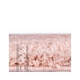 thumbnail image 5 of Unique Loom Davos Shag Collection Area Rug - Solid (7' 10" Square Dusty Rose), 5 of 7