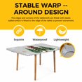 thumbnail image 4 of Grey Christmas Tree Table Cloths for 4 Foot Rectangle Tables, Snowflake Tree Xmas Patio Waterproof Elastic Fitted Tablecloths, Washable Rectangular Table Cover for Camping, 4 of 8
