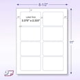 thumbnail image 2 of Laser/Ink Jet White Labels 3-3/8" x 2-1/3" - 8 per Page  200 Labels, 2 of 8