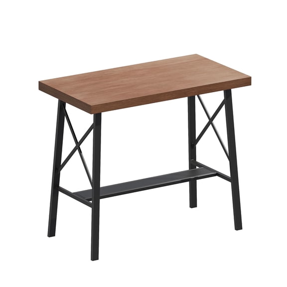 Vicllax Patio Rectangle Bar Table Metal Modern Style X-Side for Porch Deck (40.6"Lx21.7"Wx35.4"H)