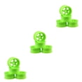 thumbnail image 2 of paramount 4 Pieces52mm Elastic *RC Car Tires Wheel Rims Hub Tyres High Traction Five Star/Red 3Set, 2 of 6